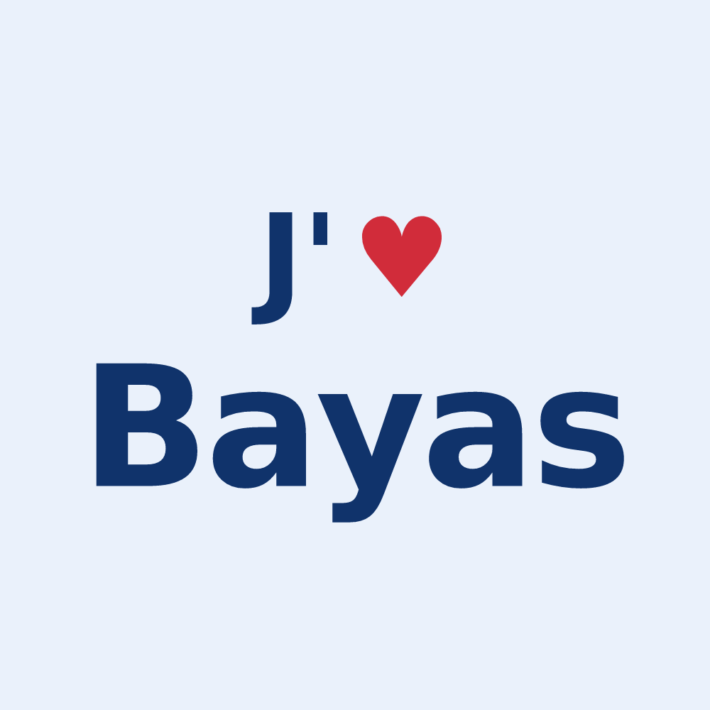 Sticker personnalisé Bayas — design J'aime Bayas