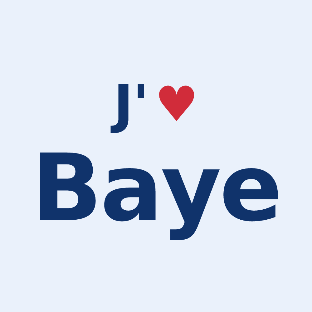 Sticker personnalisé Baye — design J'aime Baye