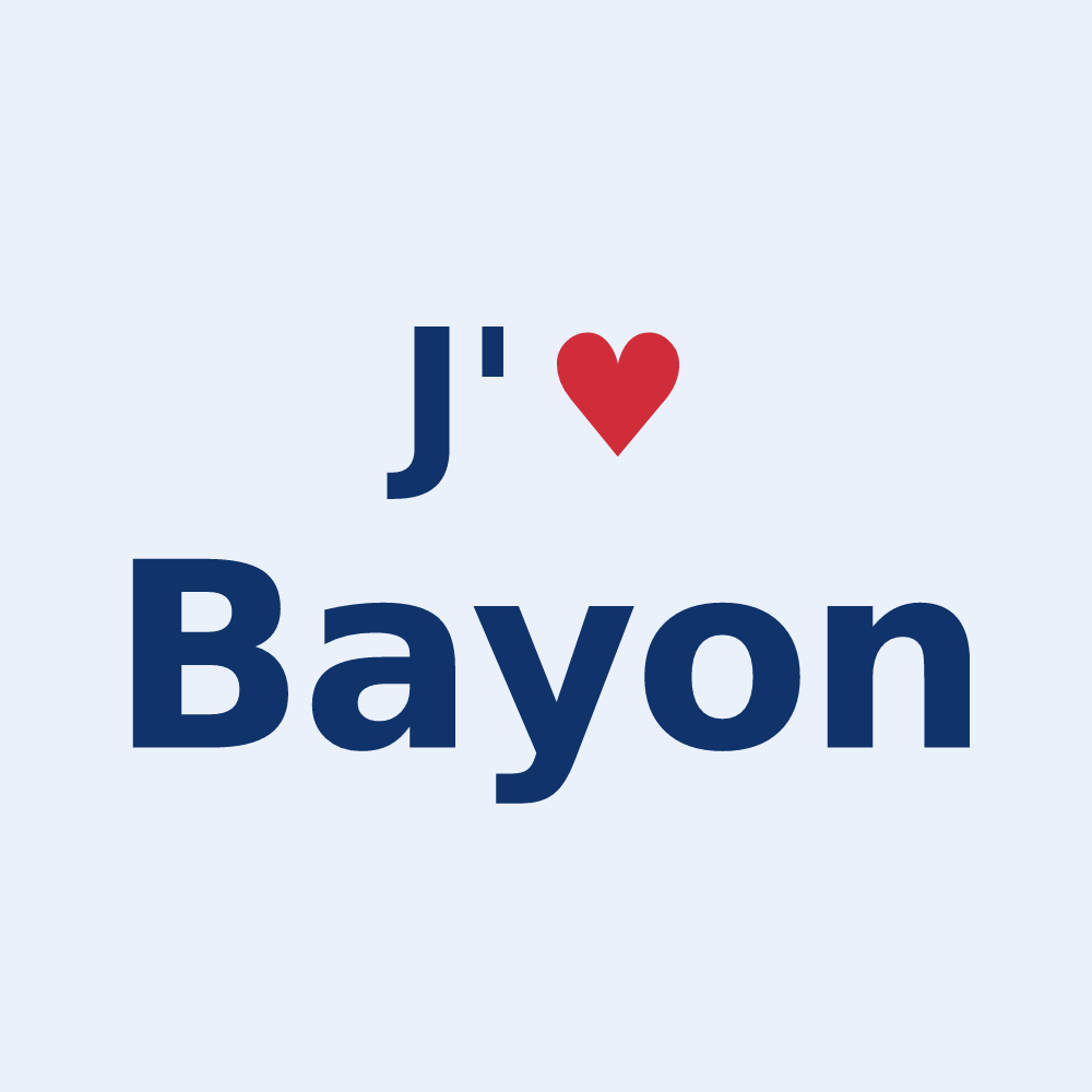 Sticker personnalisé Bayon — design J'aime Bayon