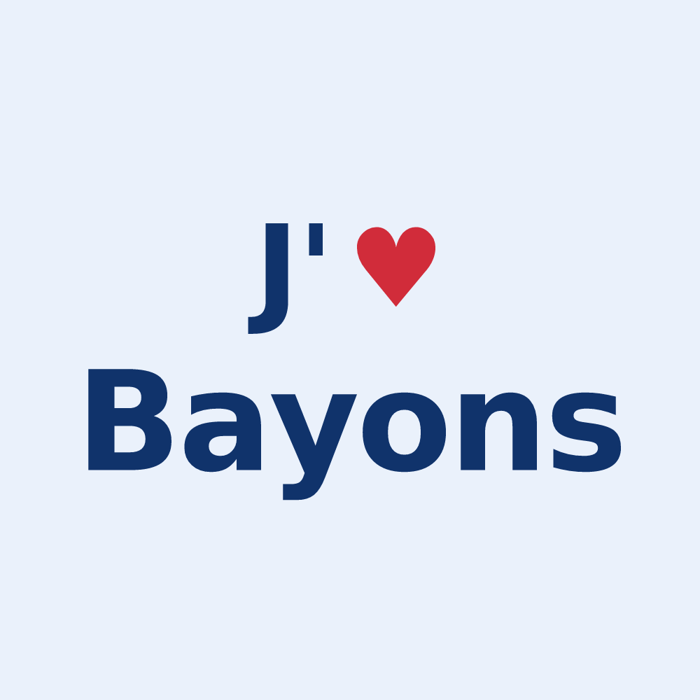Sticker personnalisé Bayons — design J'aime Bayons