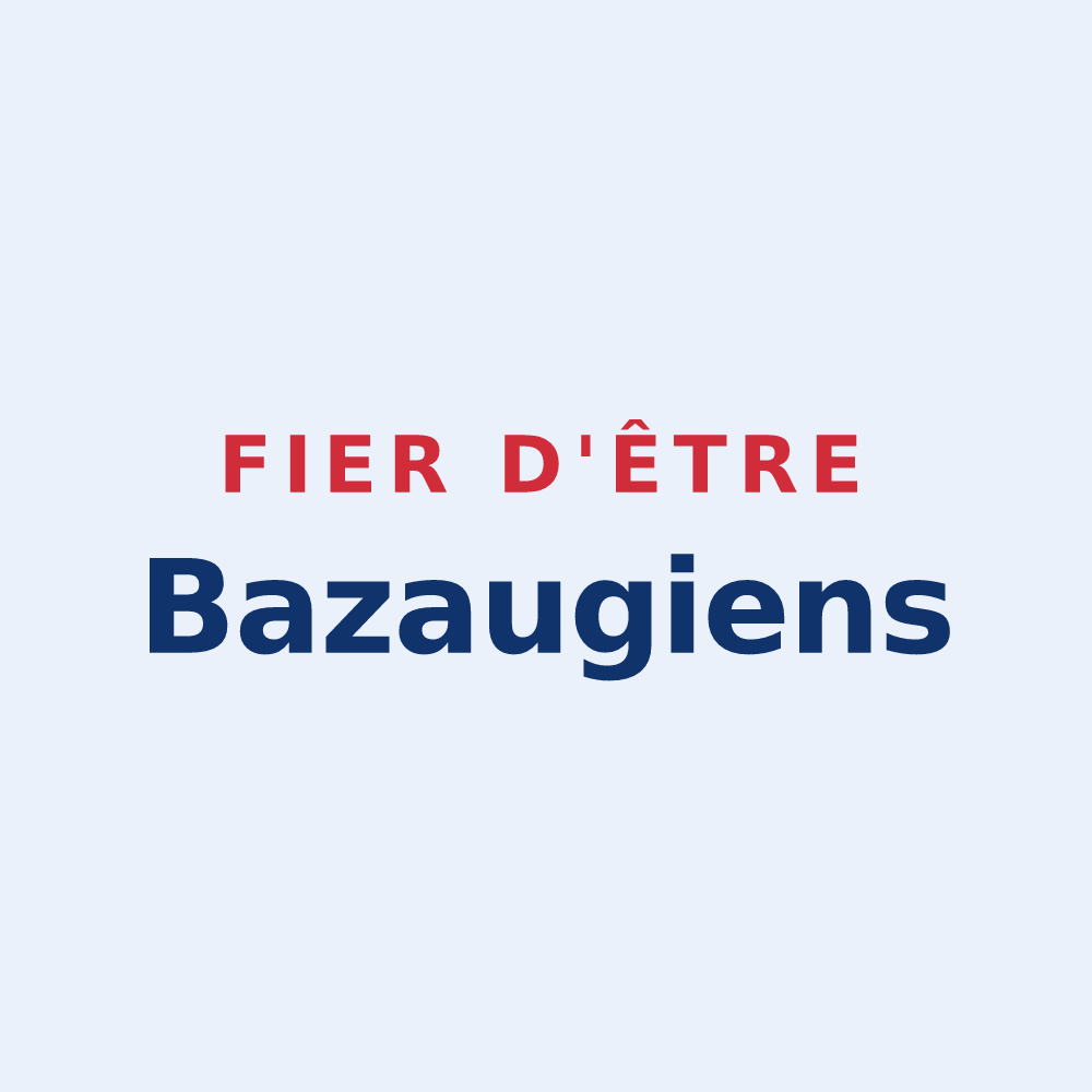 Sticker « Fier d'être Bazaugiens » — design pour Bazauges