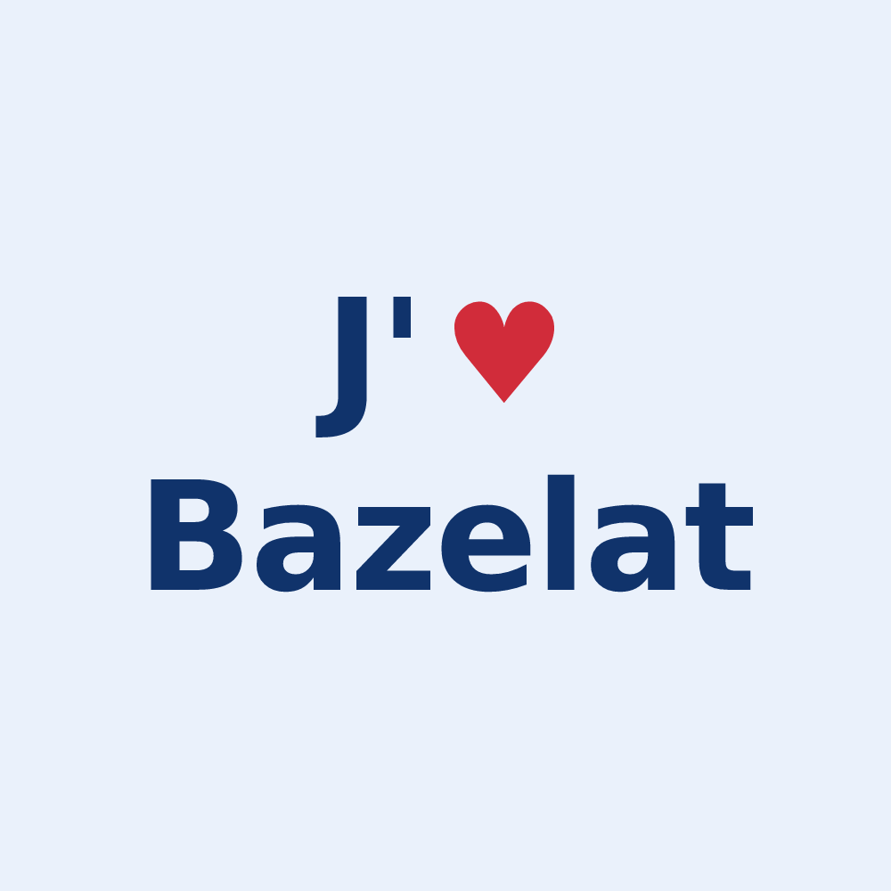 Sticker personnalisé Bazelat — design J'aime Bazelat
