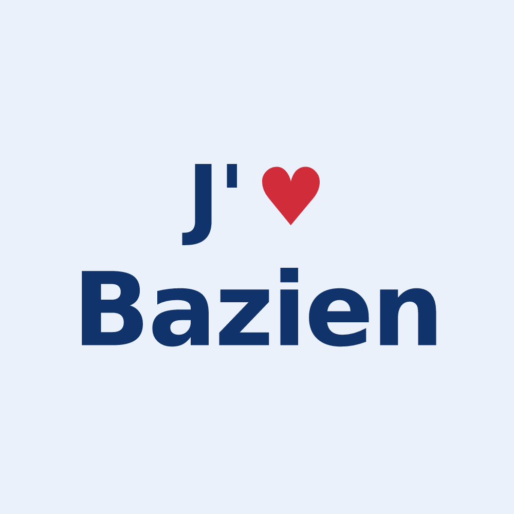 Sticker personnalisé Bazien — design J'aime Bazien