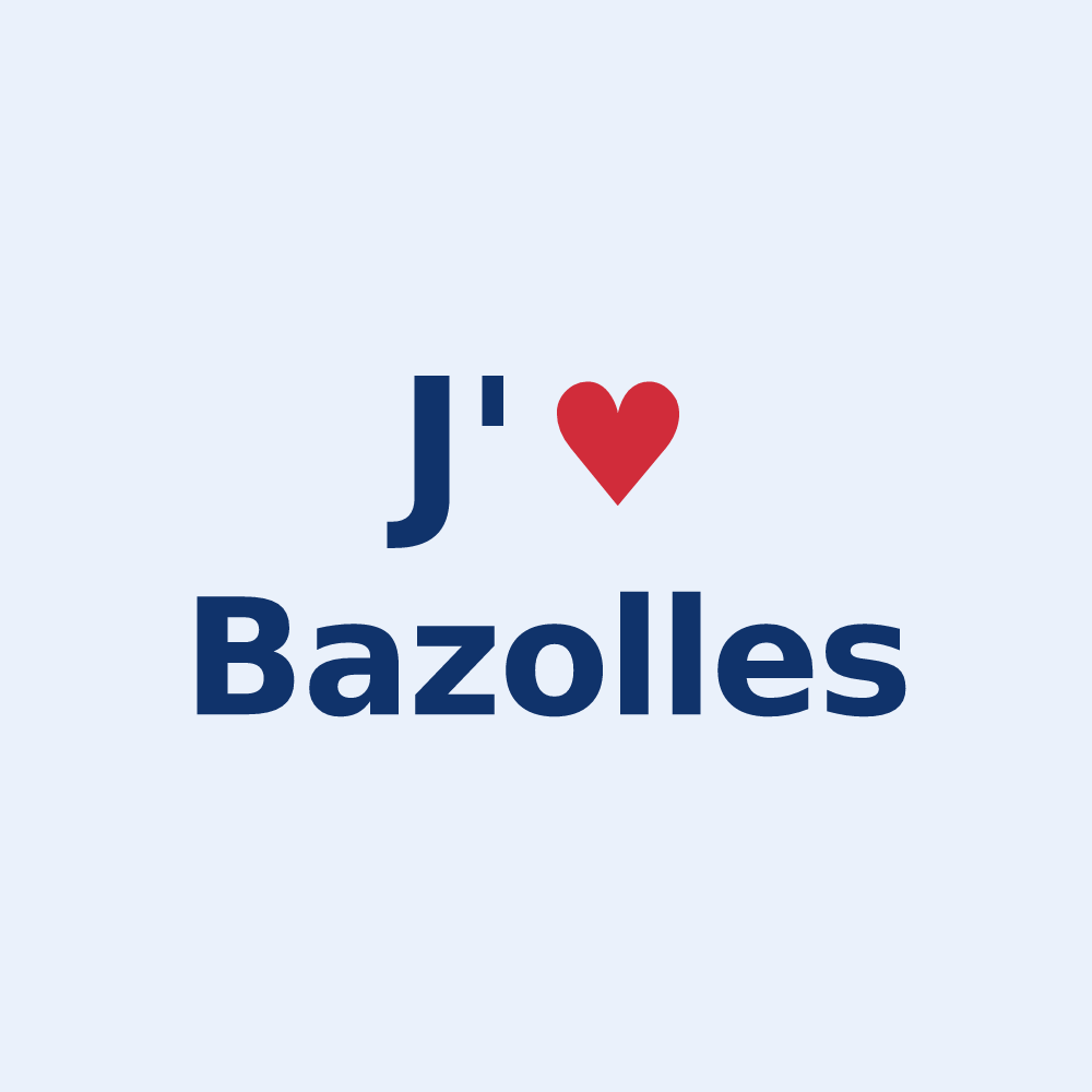 Sticker personnalisé Bazolles — design J'aime Bazolles