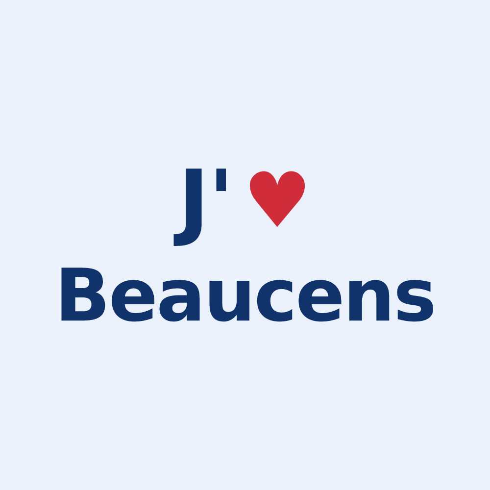 Sticker personnalisé Beaucens — design J'aime Beaucens