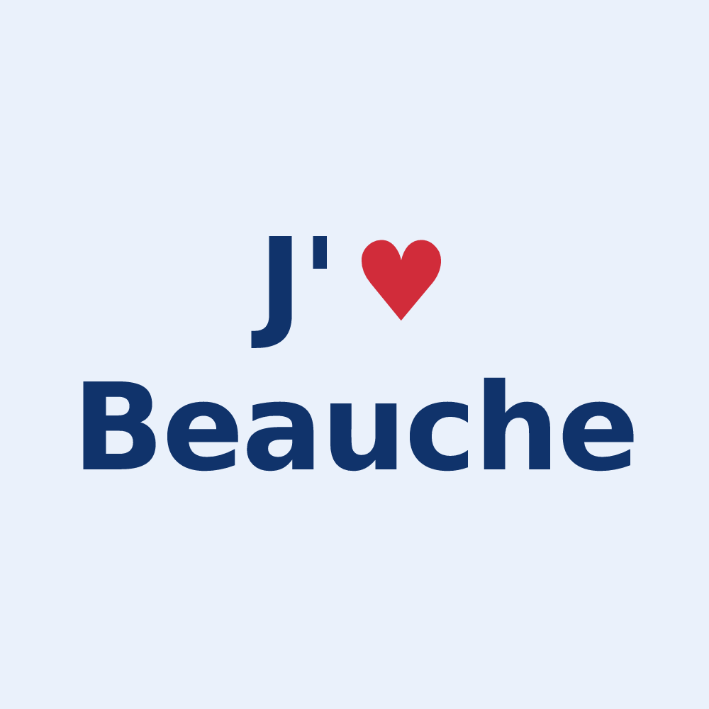Sticker personnalisé Beauche — design J'aime Beauche