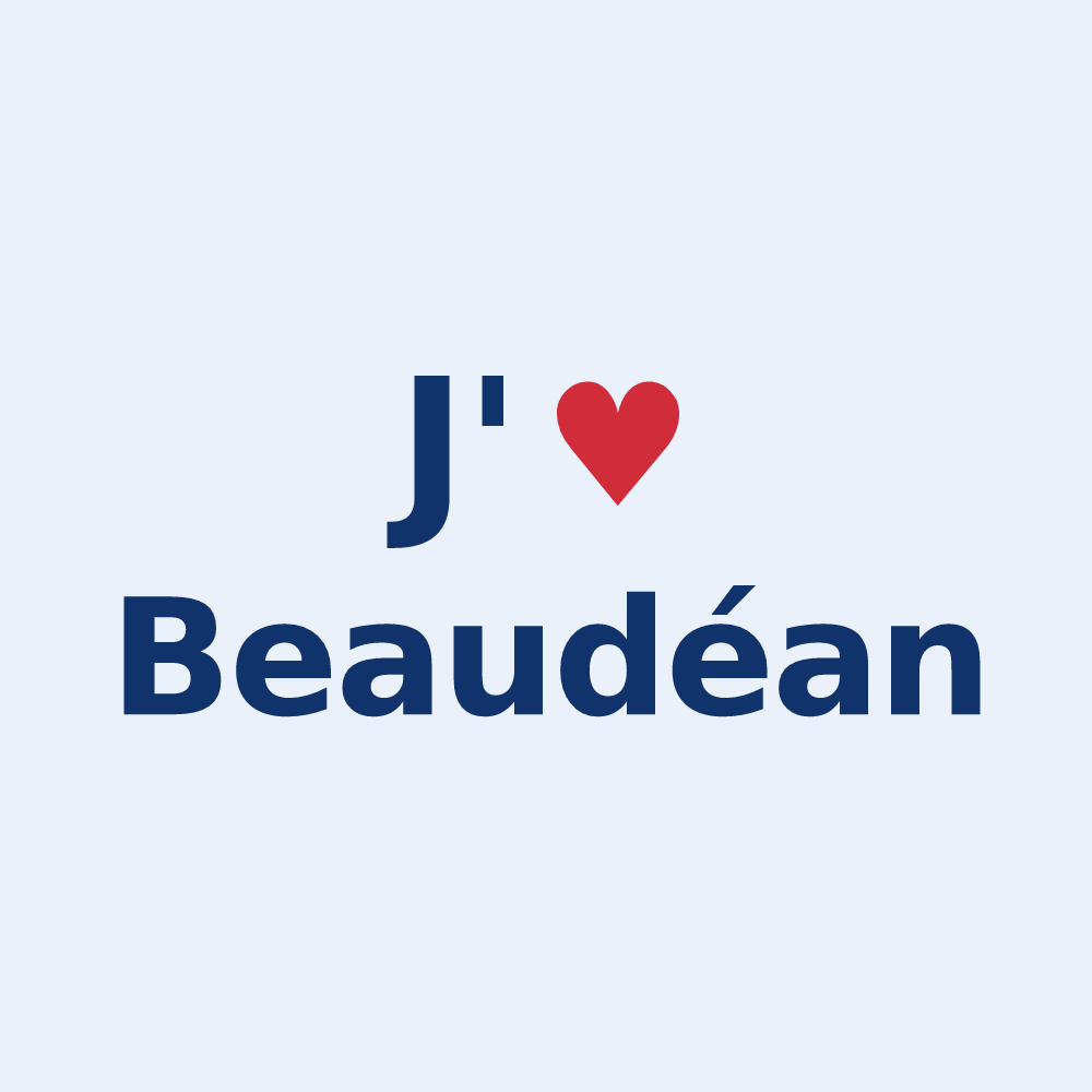 Sticker personnalisé Beaudéan — design J'aime Beaudéan