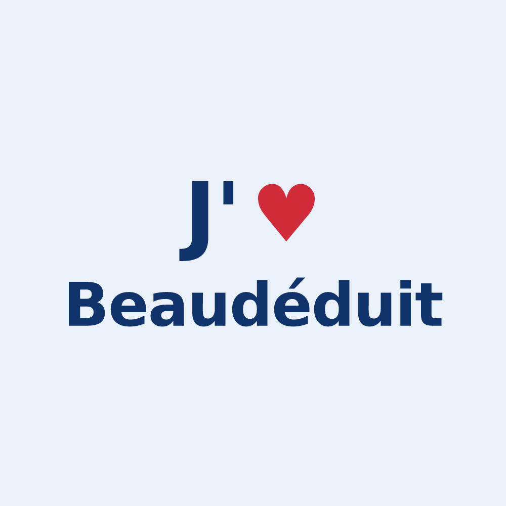 Sticker personnalisé Beaudéduit — design J'aime Beaudéduit