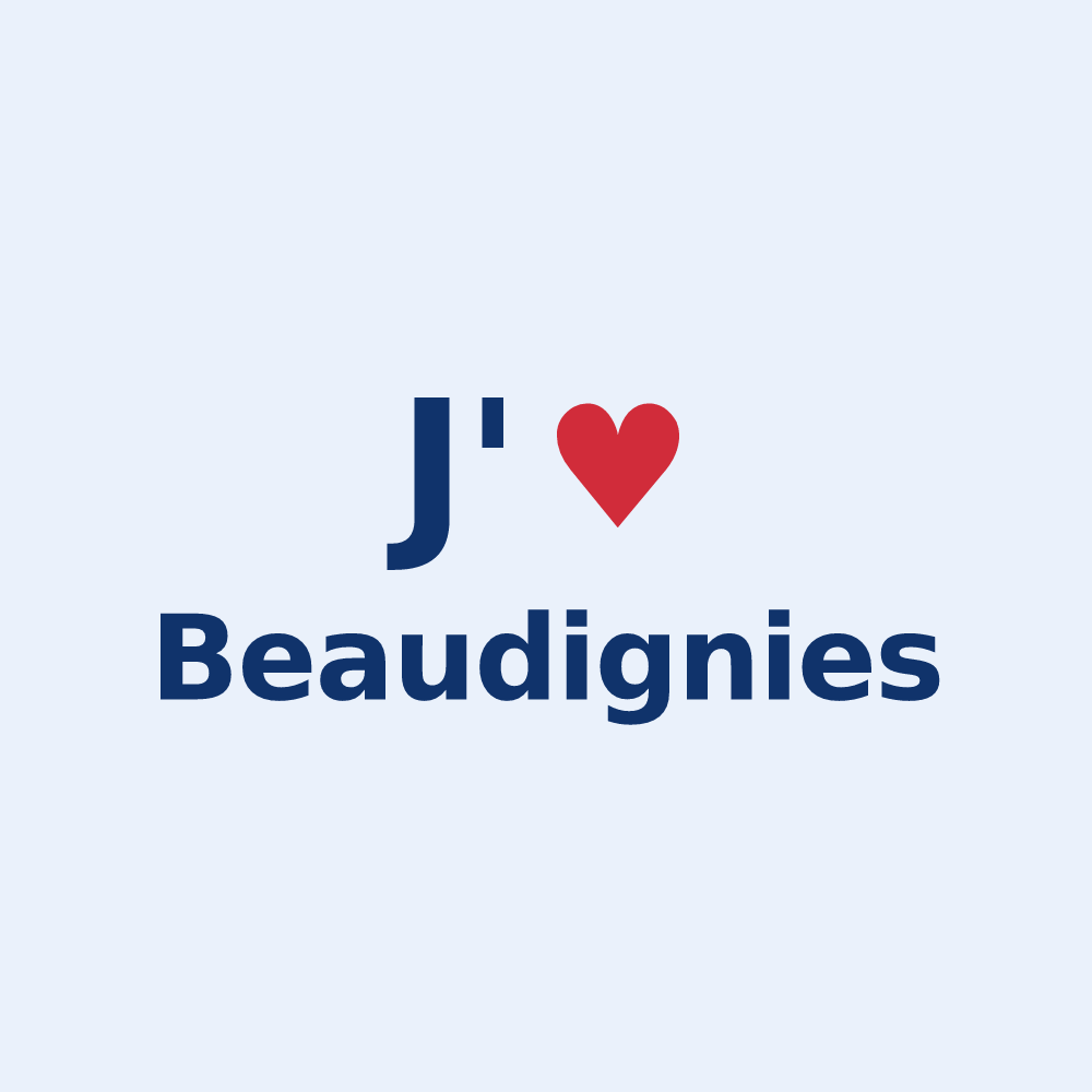Sticker personnalisé Beaudignies — design J'aime Beaudignies