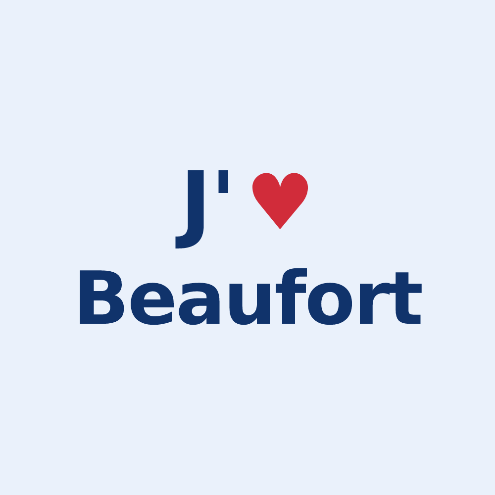 Sticker personnalisé Beaufort — design J'aime Beaufort