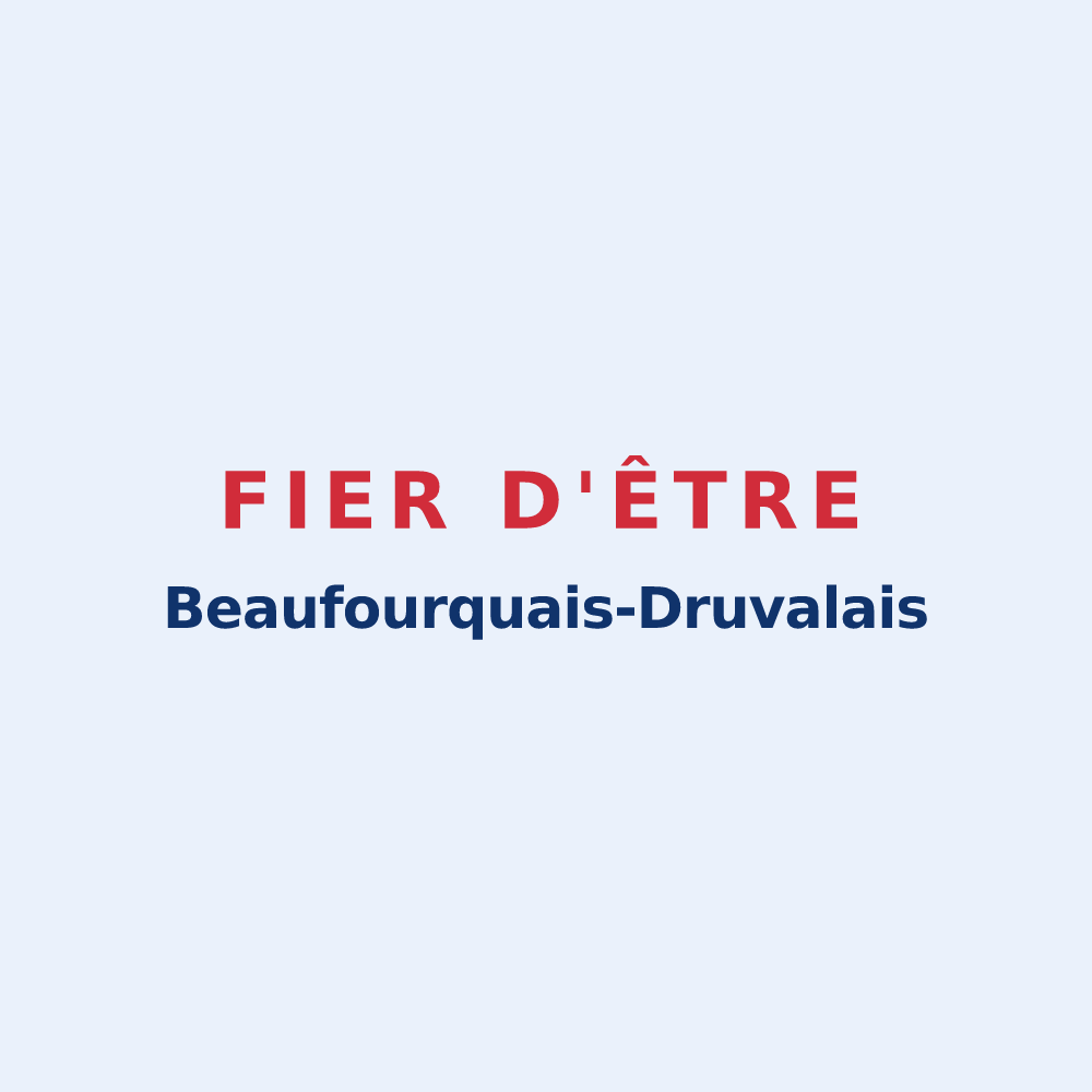 Sticker « Fier d'être Beaufourquais-Druvalais » — design pour Beaufour-Druval