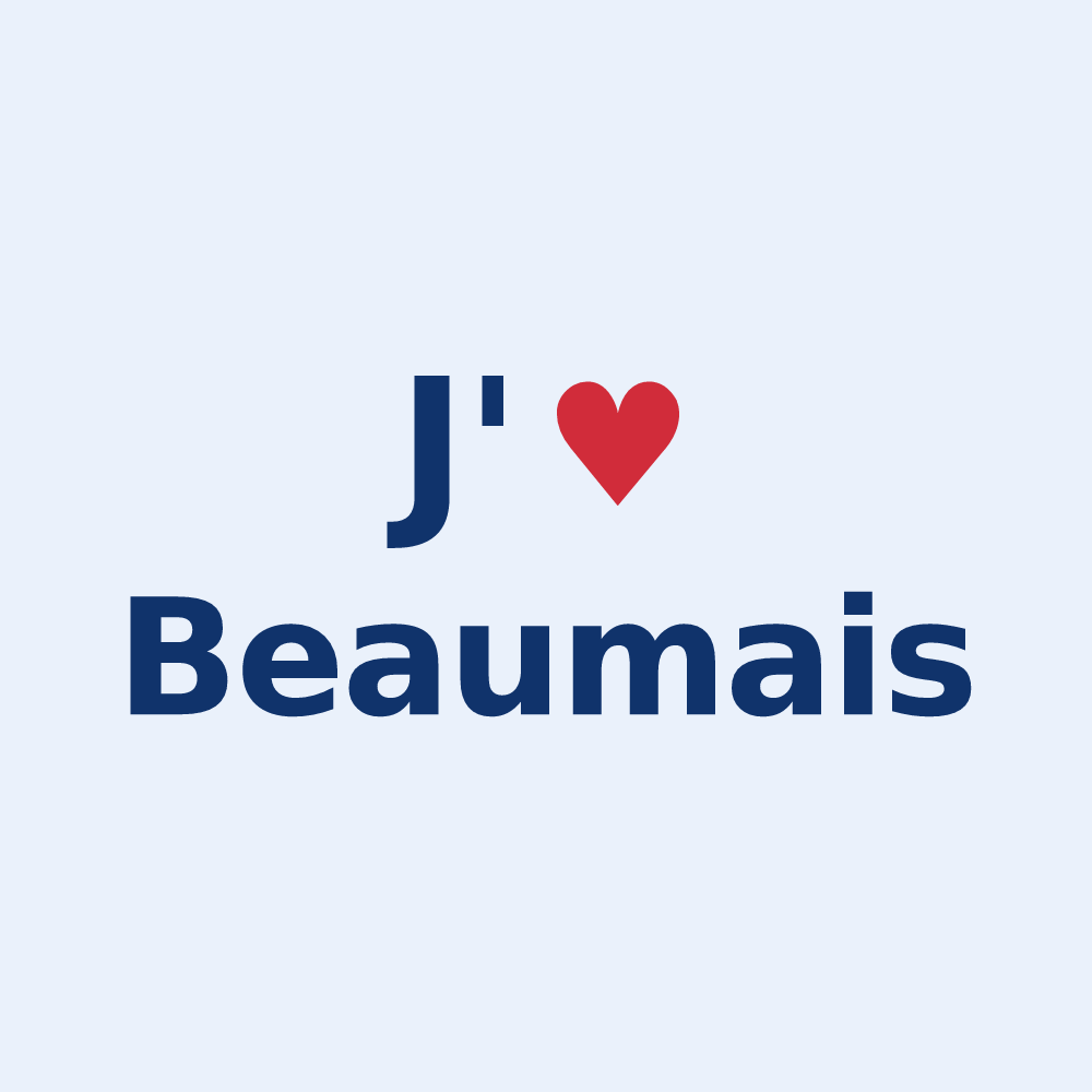 Sticker personnalisé Beaumais — design J'aime Beaumais