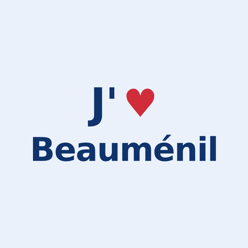 Sticker personnalisé Beauménil — design J'aime Beauménil