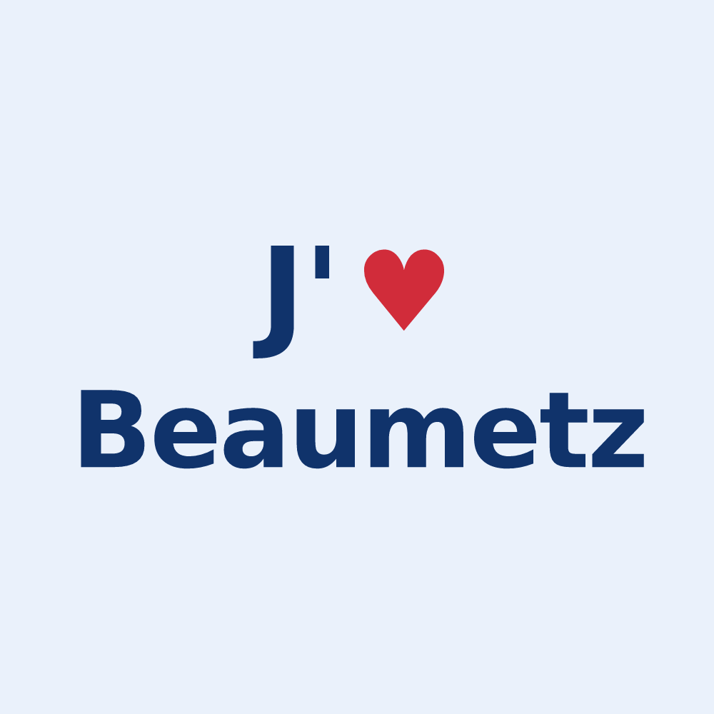 Sticker personnalisé Beaumetz — design J'aime Beaumetz