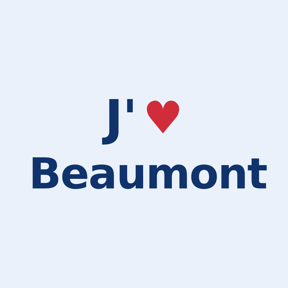 Sticker personnalisé Beaumont — design J'aime Beaumont