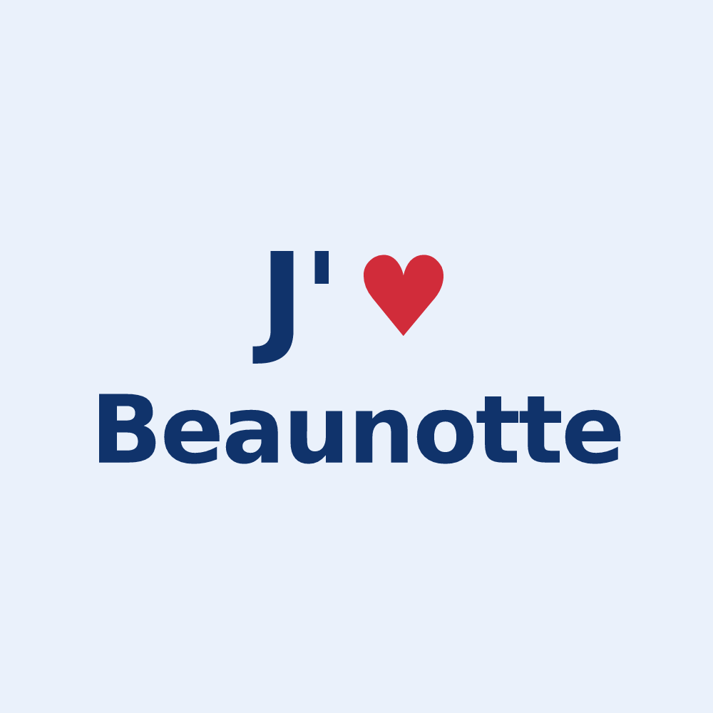 Sticker personnalisé Beaunotte — design J'aime Beaunotte