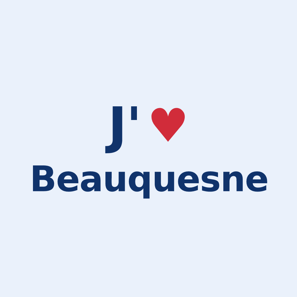 Sticker personnalisé Beauquesne — design J'aime Beauquesne
