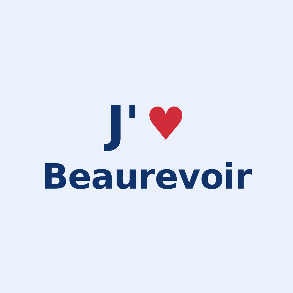 Sticker personnalisé Beaurevoir — design J'aime Beaurevoir