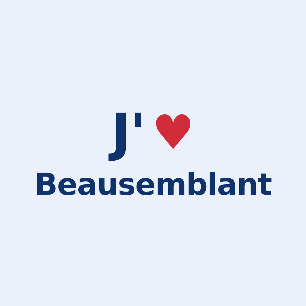 Sticker personnalisé Beausemblant — design J'aime Beausemblant