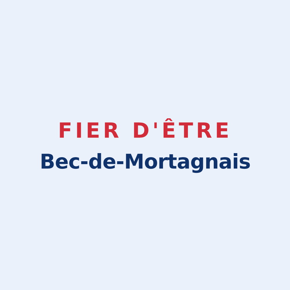 Sticker « Fier d'être Bec-de-Mortagnais » — design pour Bec-de-Mortagne