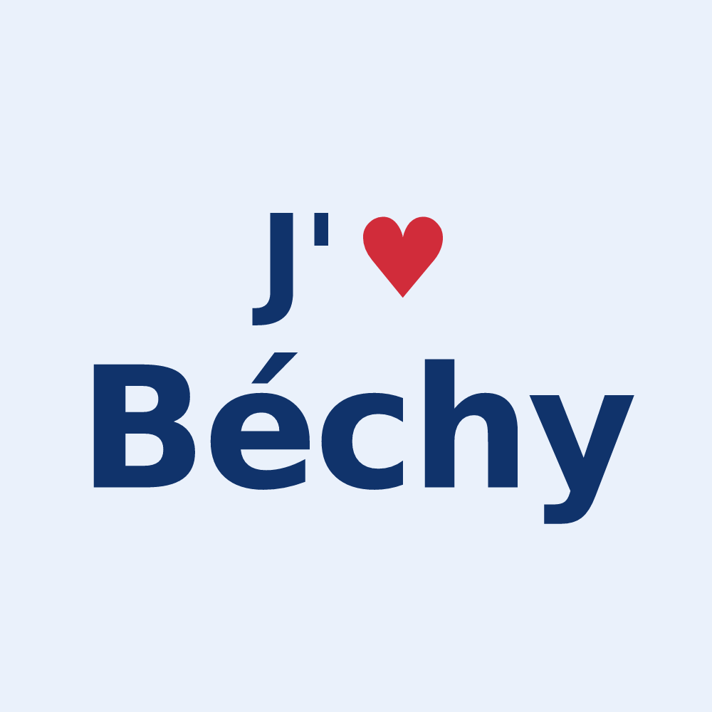 Sticker personnalisé Béchy — design J'aime Béchy