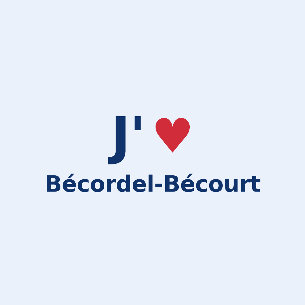 Sticker personnalisé Bécordel-Bécourt — design J'aime Bécordel-Bécourt