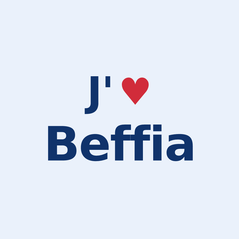 Sticker personnalisé Beffia — design J'aime Beffia