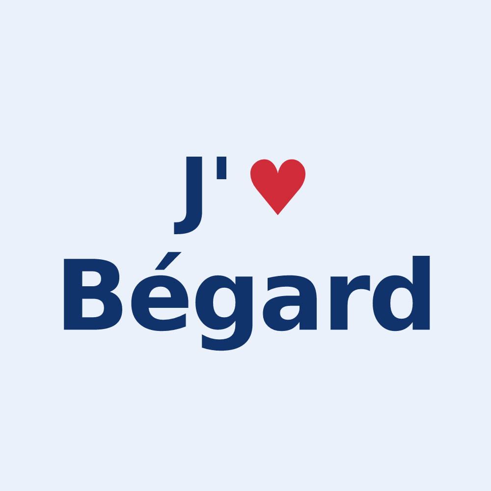Sticker personnalisé Bégard — design J'aime Bégard