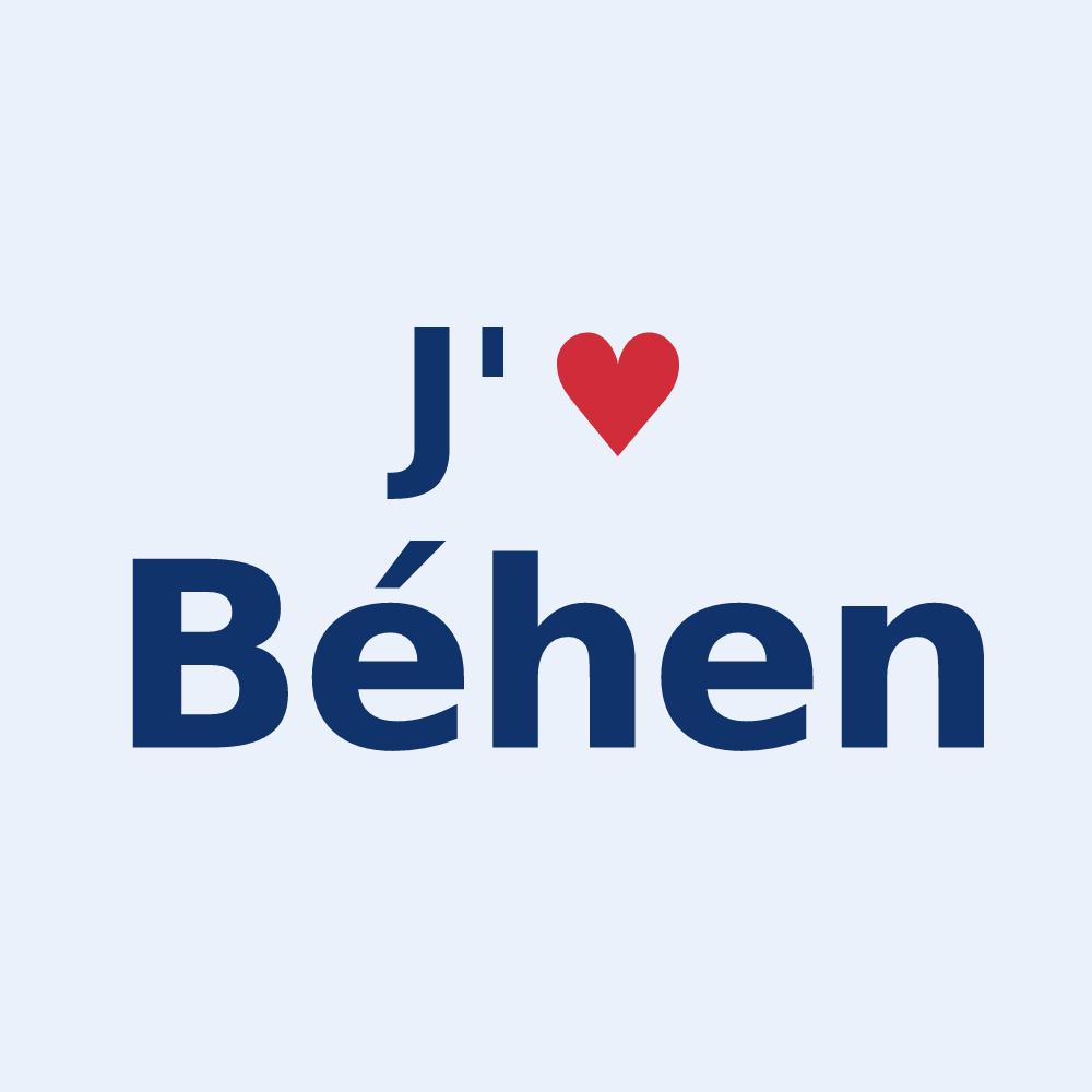 Sticker personnalisé Béhen — design J'aime Béhen