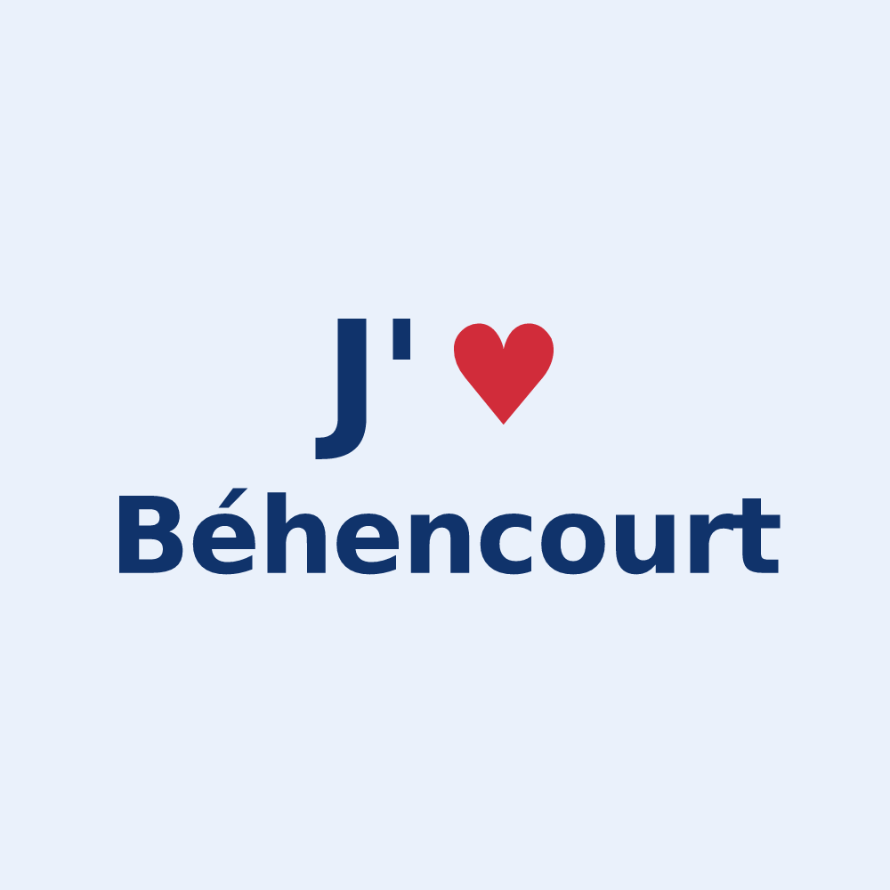 Sticker personnalisé Béhencourt — design J'aime Béhencourt