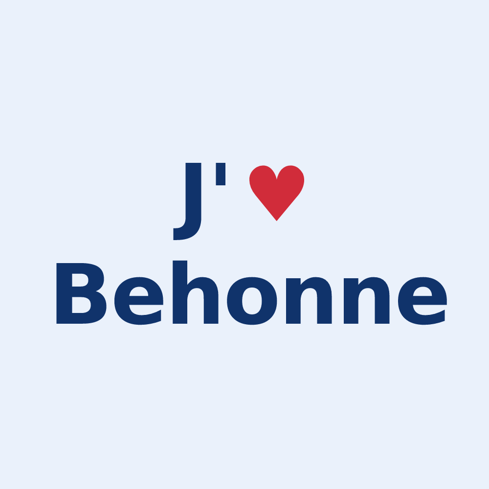 Sticker personnalisé Behonne — design « J'aime Behonne » imprimé sur le sticker