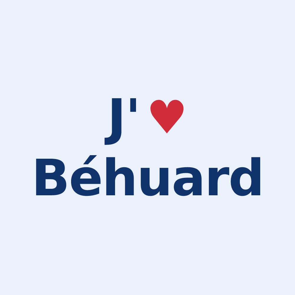 Sticker personnalisé Béhuard — design J'aime Béhuard