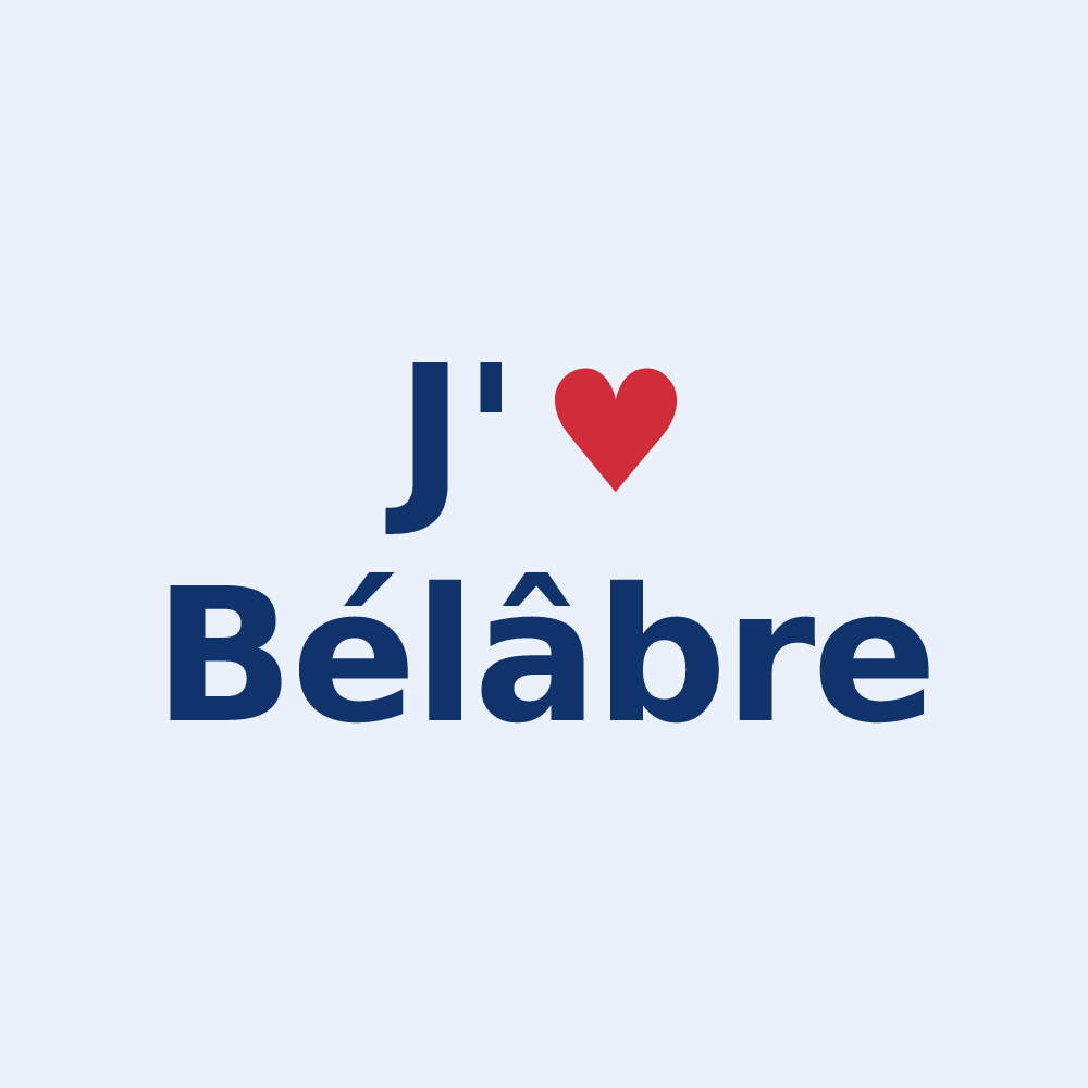 Sticker personnalisé Bélâbre — design J'aime Bélâbre