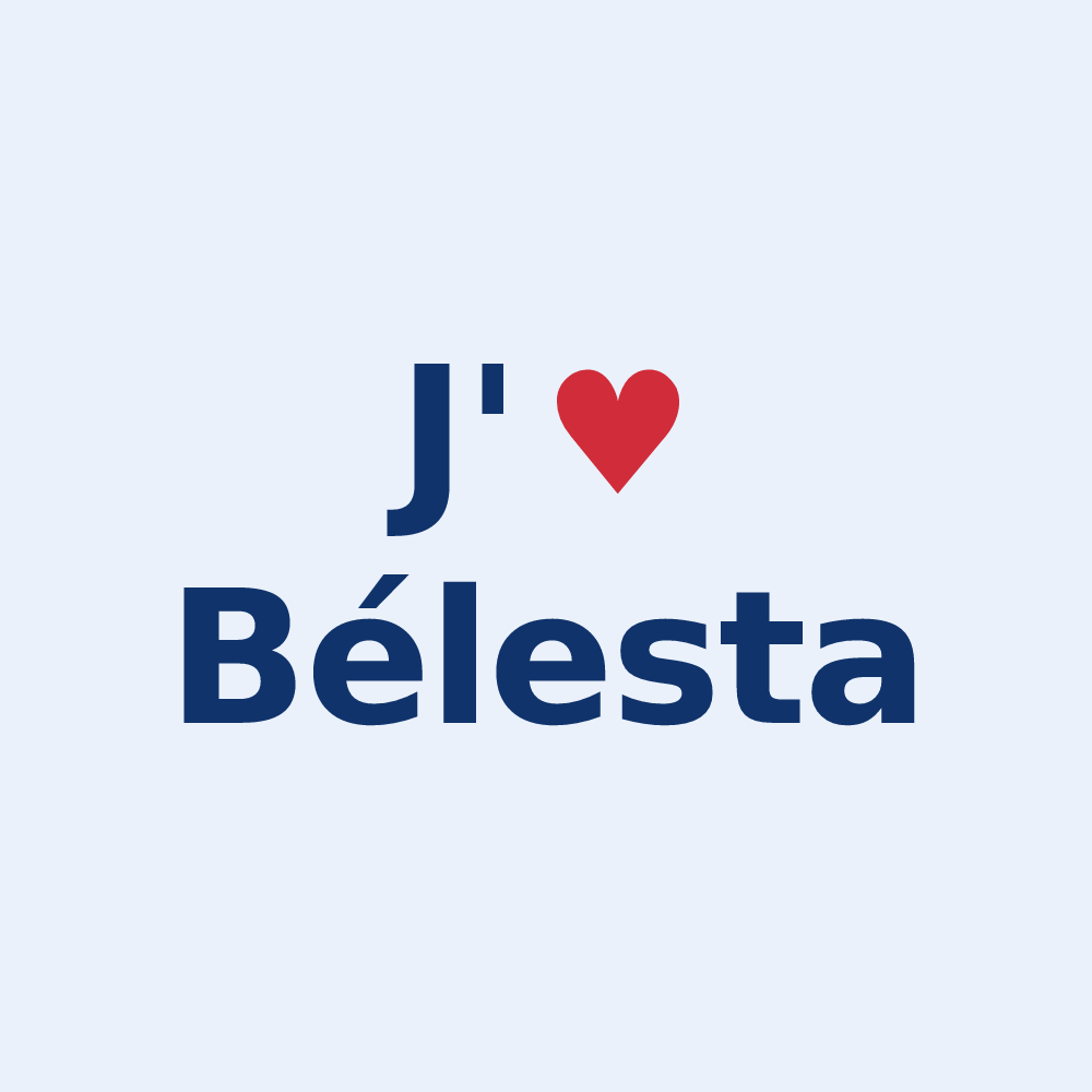 Sticker personnalisé Bélesta — design J'aime Bélesta