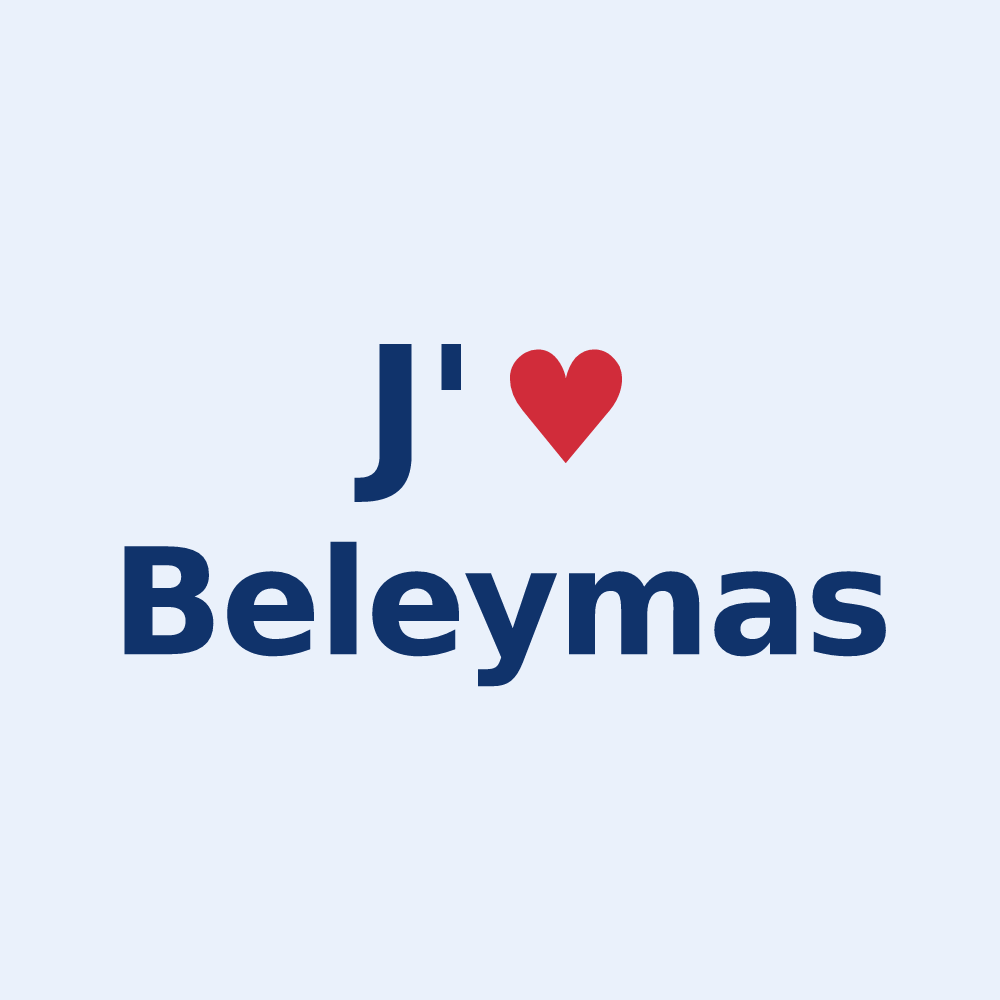 Sticker personnalisé Beleymas — design J'aime Beleymas