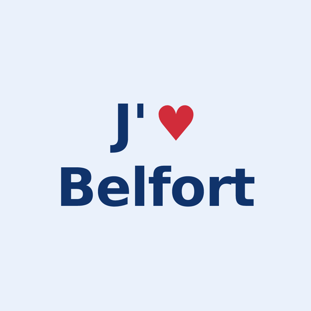 Sticker personnalisé Belfort — design J'aime Belfort