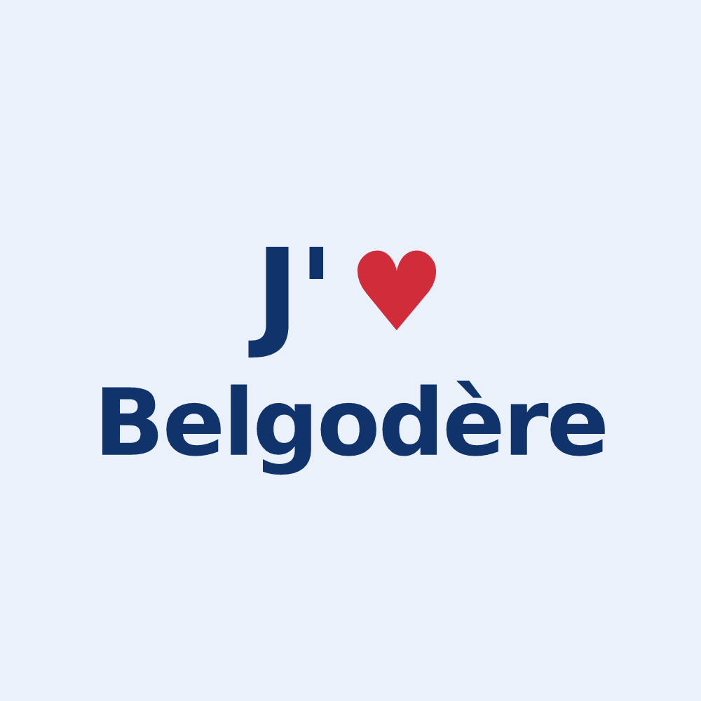 Sticker personnalisé Belgodère — design J'aime Belgodère