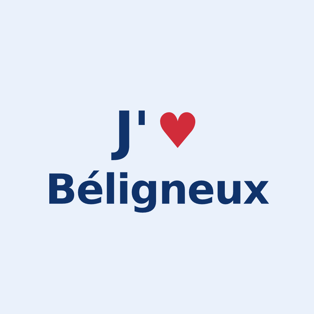 Sticker personnalisé Béligneux — design J'aime Béligneux