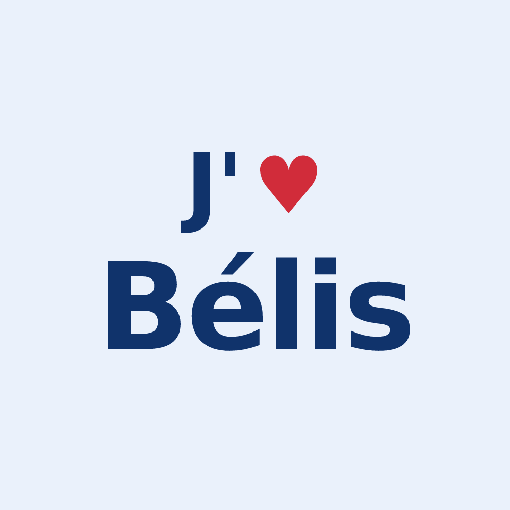 Sticker personnalisé Bélis — design J'aime Bélis