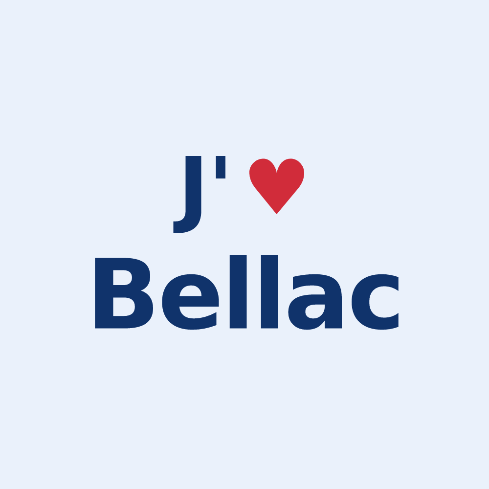 Sticker personnalisé Bellac — design J'aime Bellac