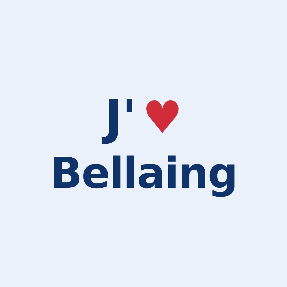 Sticker personnalisé Bellaing — design J'aime Bellaing