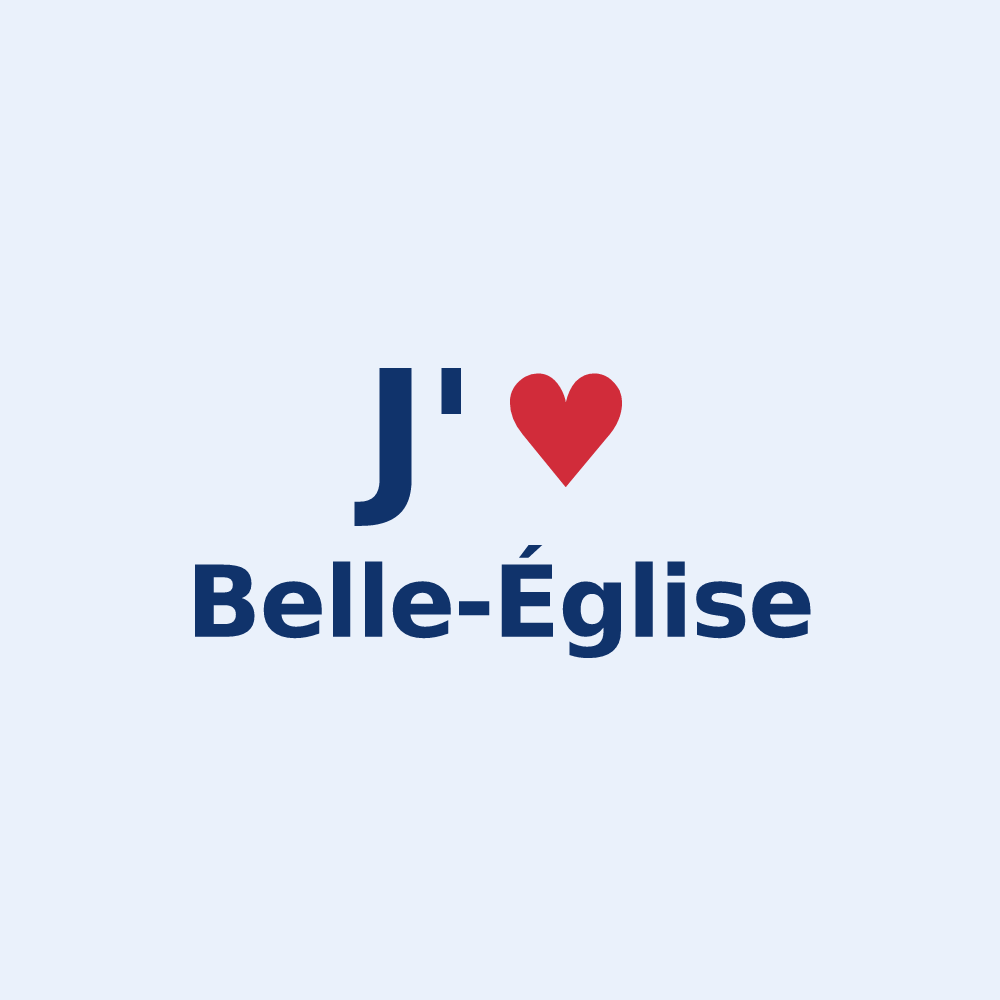 Sticker personnalisé Belle-Église — design J'aime Belle-Église