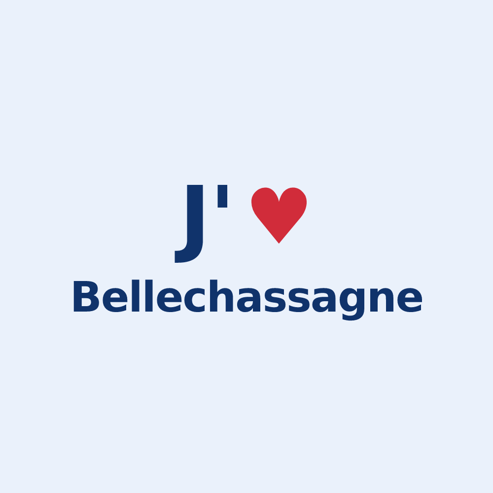 Sticker personnalisé Bellechassagne — design J'aime Bellechassagne
