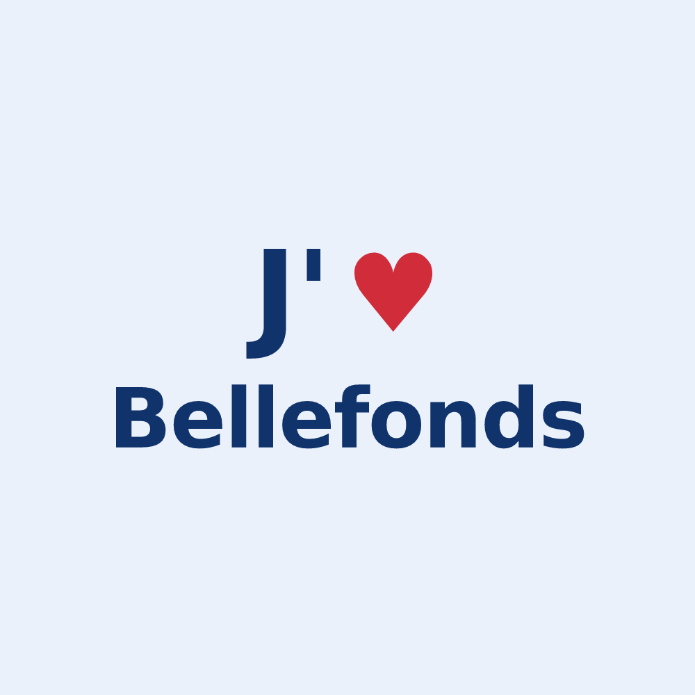 Sticker personnalisé Bellefonds — design J'aime Bellefonds