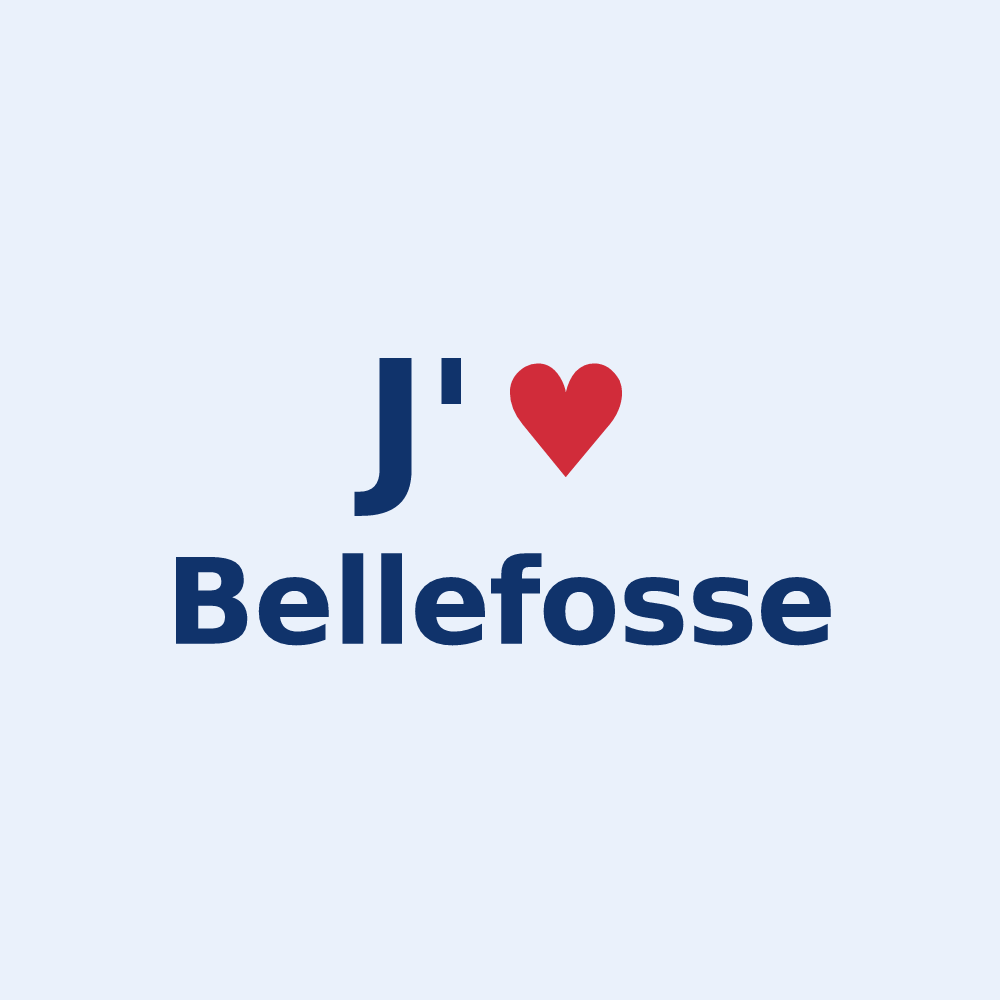 Sticker personnalisé Bellefosse — design J'aime Bellefosse