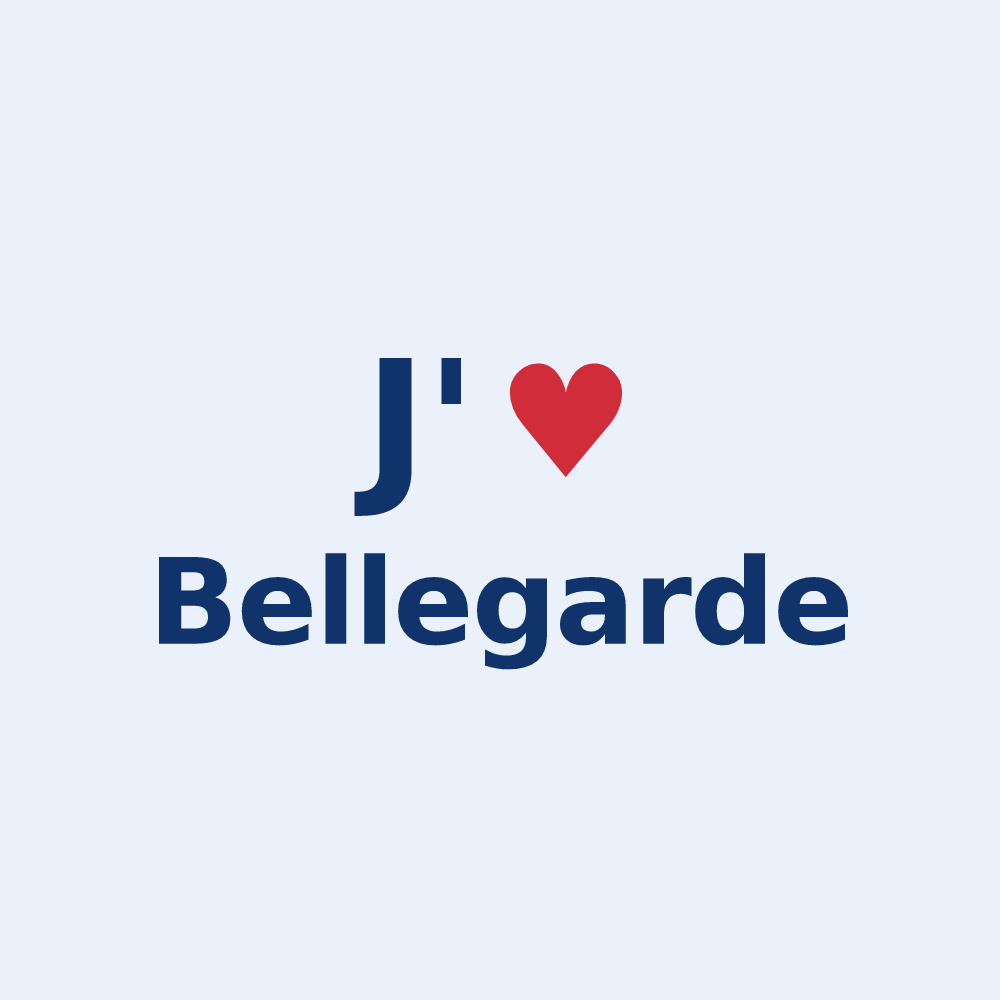 Sticker personnalisé Bellegarde — design J'aime Bellegarde