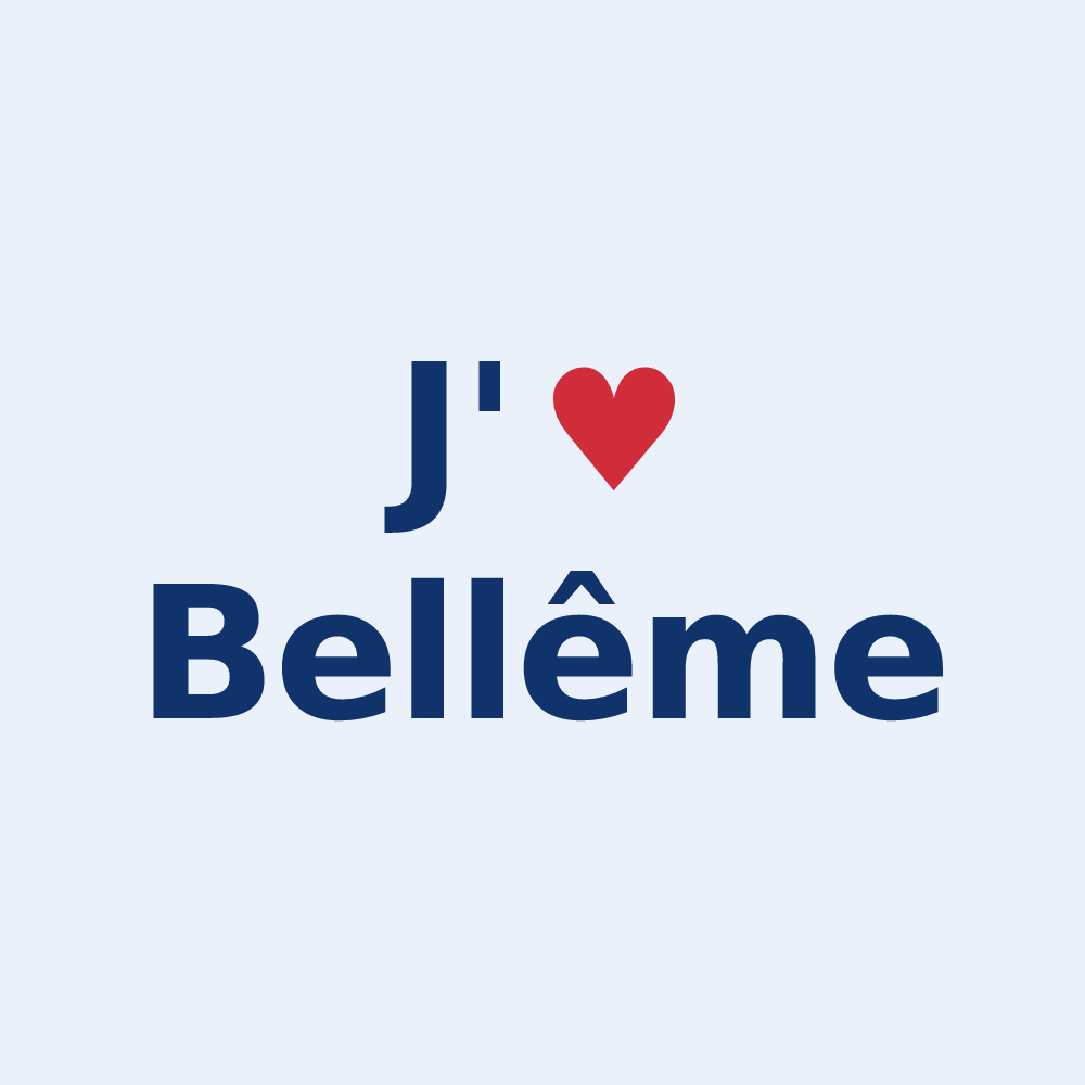 Sticker personnalisé Bellême — design J'aime Bellême