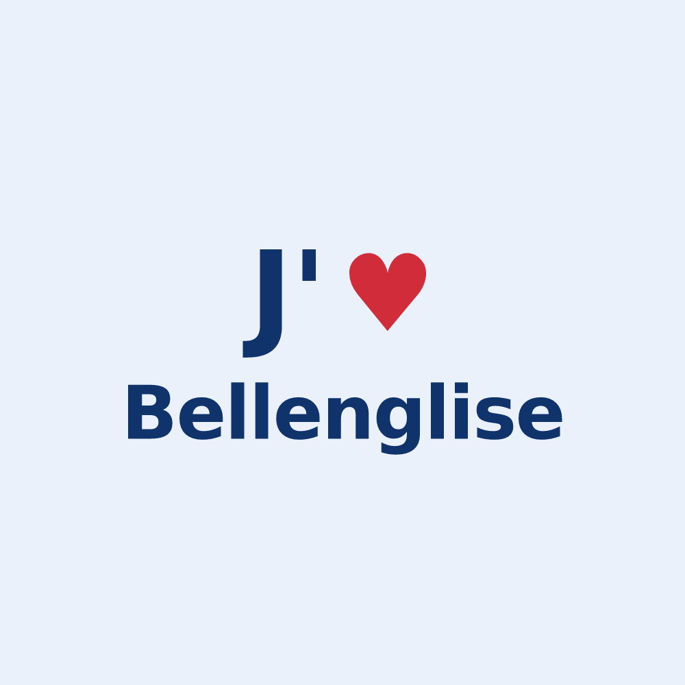 Sticker personnalisé Bellenglise — design J'aime Bellenglise