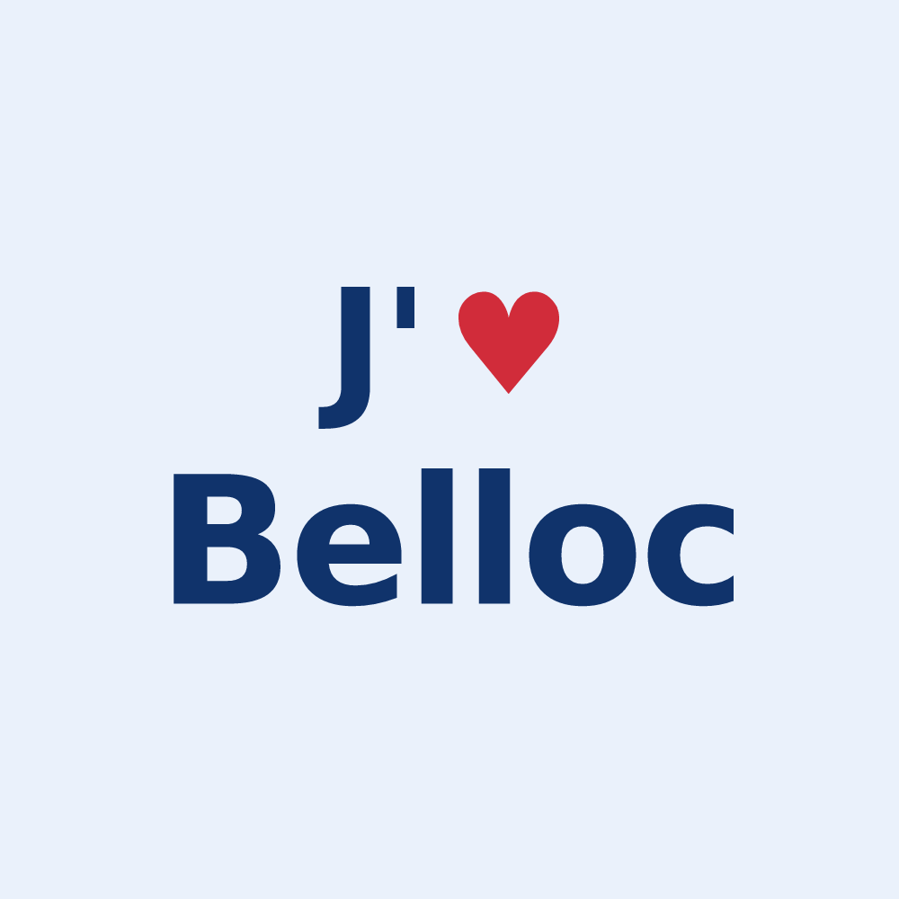 Sticker personnalisé Belloc — design J'aime Belloc