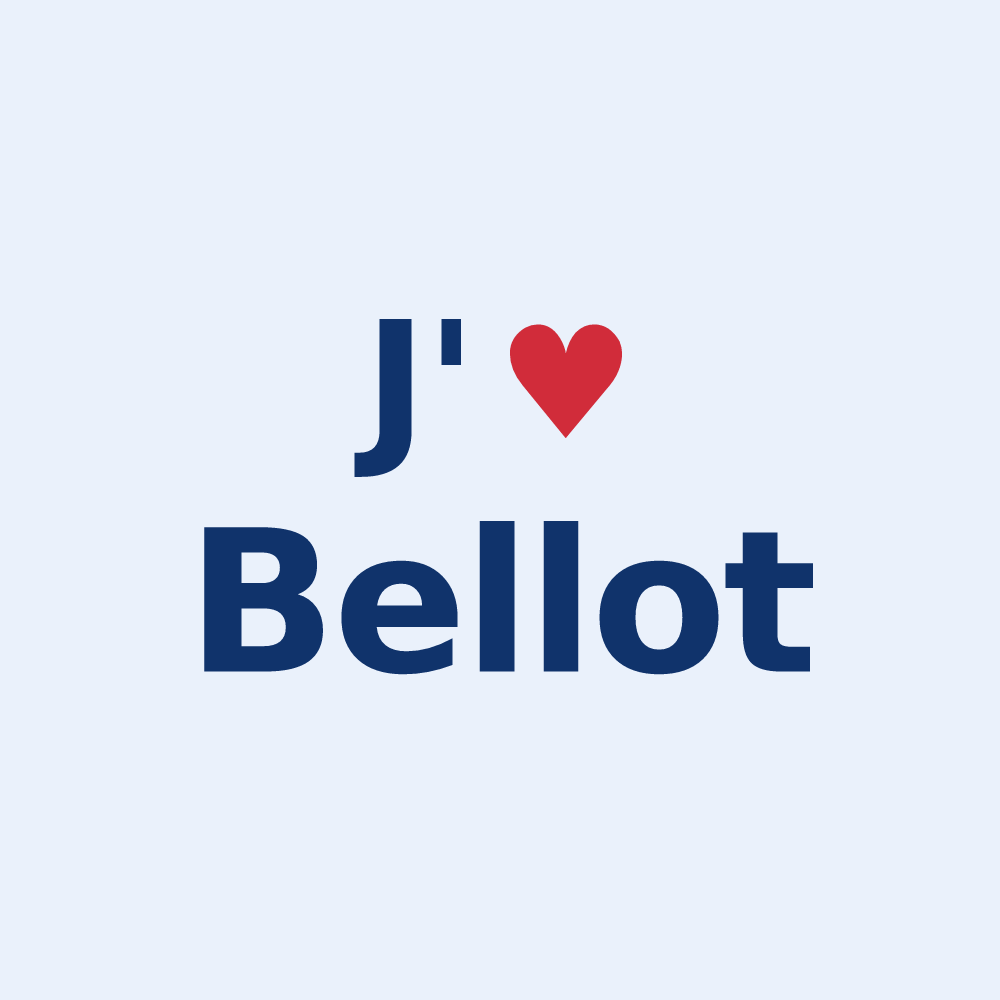Sticker personnalisé Bellot — design J'aime Bellot